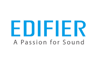 edifier logo with slogan